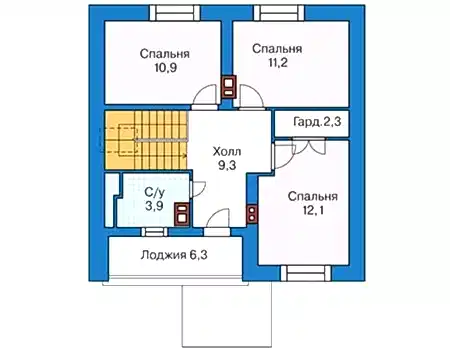 Проект дома М - 128 кв 45-91 Проект дома М - 128 кв 45-91