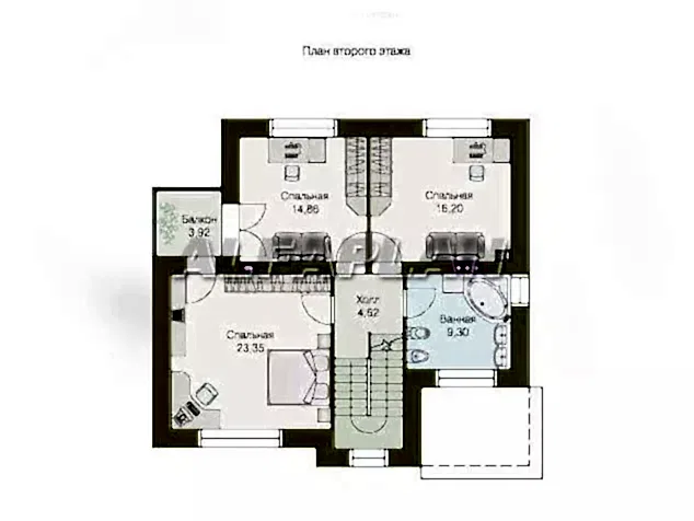 План второго этажа 95А План второго этажа 95А