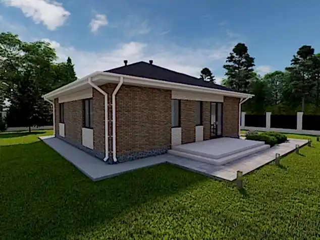 Проект дома  1 - 1 -  80 кв.