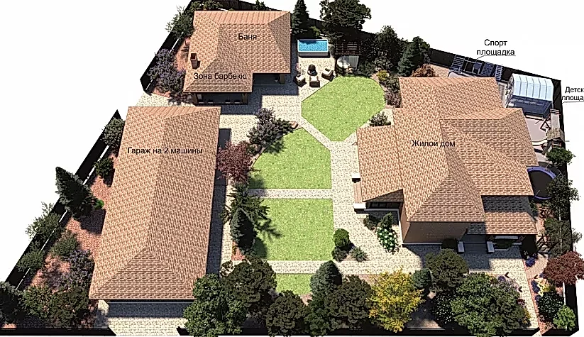 Коттедж в КП " Белояр " Благоустройство территории 2023 год.