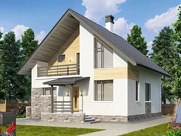 Проект дома М - 128 кв 45-91 Проект дома М - 128 кв 45-91