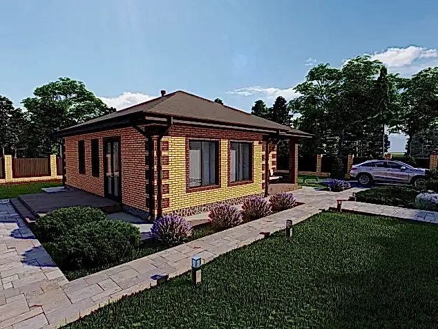 Проект дома  1 - 1 -  80 кв.