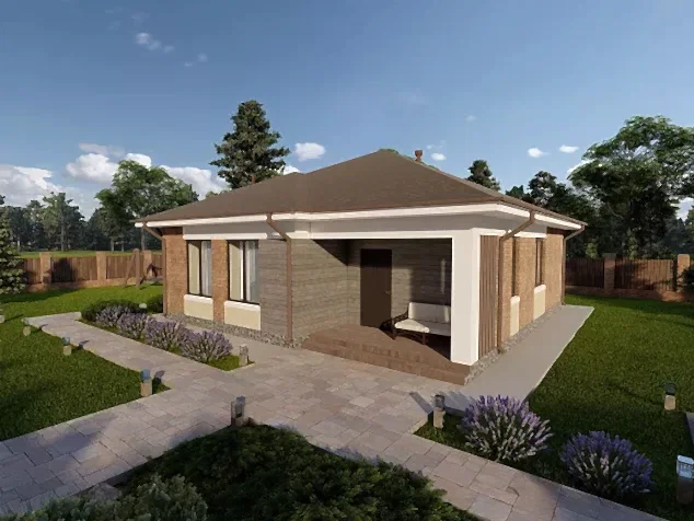 Проект дома  1 - 1 -  80 кв.