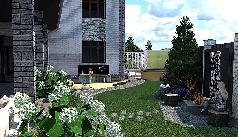 Коттедж. Благоустройство территории 2024 год