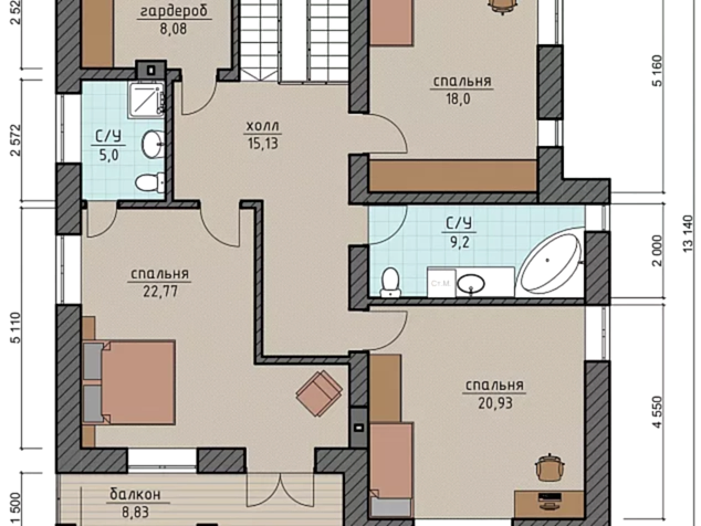 Проект дома 2 - 11 - 238 кв.