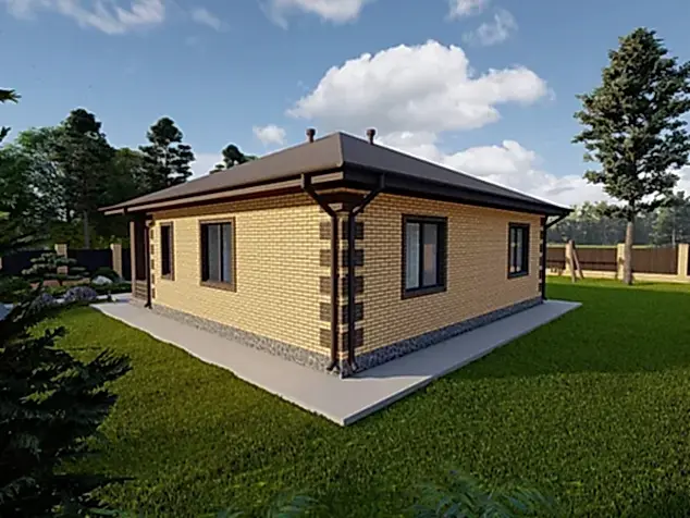 Проект дома  1 - 1 -  80 кв.