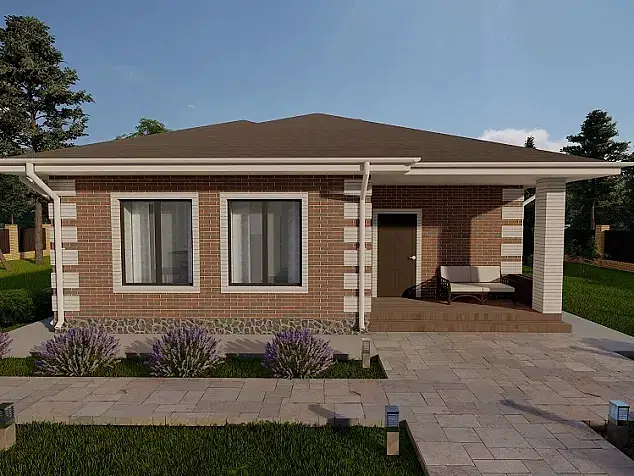 Проект дома  1 - 1 -  80 кв.