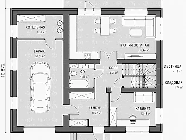 Проект дома М  - 203 кв.